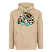 Mushroom blessed rainbow cowhide aztec Heavyweight Hoodie - Jasminsmagicworld