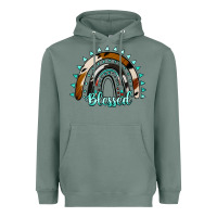 Sage blessed rainbow cowhide aztec Heavyweight Hoodie - Jasminsmagicworld