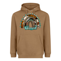 Toasted Coconut blessed rainbow cowhide aztec Heavyweight Hoodie - Jasminsmagicworld