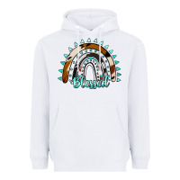 White blessed rainbow cowhide aztec Heavyweight Hoodie - Jasminsmagicworld