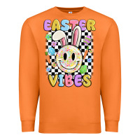 Carrot easter vibes smiley face Premium Sweatshirt - MaliasSmallBusiness