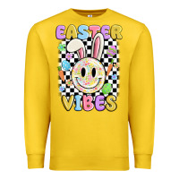 Lemon easter vibes smiley face Premium Sweatshirt - MaliasSmallBusiness