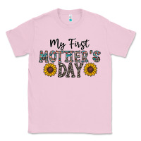 Bubblegum Pink my first mother's day Classic Tee - CowhideDigitalArt