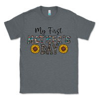Charcoal Heather my first mother's day Classic Tee - CowhideDigitalArt