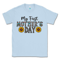 Dusty Blue my first mother's day Classic Tee - CowhideDigitalArt