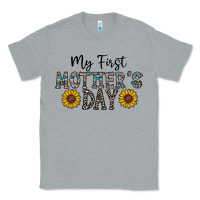 Heather Grey my first mother's day Classic Tee - CowhideDigitalArt