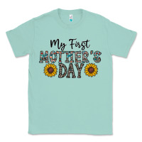 Seafoam my first mother's day Classic Tee - CowhideDigitalArt