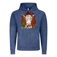 Vintage Denim Christmas Hereford Vintage Hoodie - JahusDesignShop