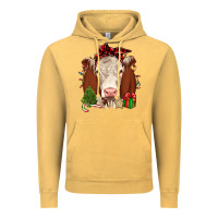 Vintage Mustard Christmas Hereford Vintage Hoodie - JahusDesignShop