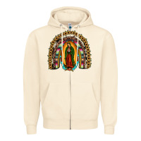 Sandshell our lady of guadalupe rainbow Zipper Hoodie - JahusDesignShop