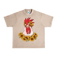 French Oak rooster head with sunflowers Urban Heavy Tee - RanaPortraitStore