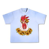 Grape Ice rooster head with sunflowers Urban Heavy Tee - RanaPortraitStore