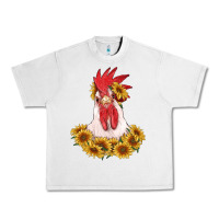 Lunar Rock rooster head with sunflowers Urban Heavy Tee - RanaPortraitStore