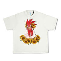 Pistachio rooster head with sunflowers Urban Heavy Tee - RanaPortraitStore