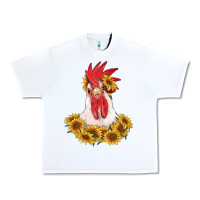 White rooster head with sunflowers Urban Heavy Tee - RanaPortraitStore