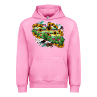 Fuchsia Pink Guerrero Map Urban Hoodie - RanaPortraitStore