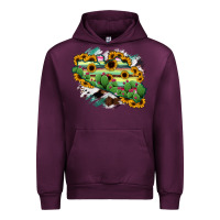 Mauve Wine Guerrero Map Urban Hoodie - RanaPortraitStore