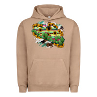 Pigment Burro Guerrero Map Urban Hoodie - RanaPortraitStore