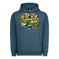Pigment Midnight Navy Guerrero Map Urban Hoodie - RanaPortraitStore