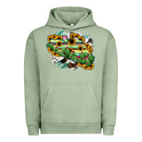 Pigment Oil Green Guerrero Map Urban Hoodie - RanaPortraitStore