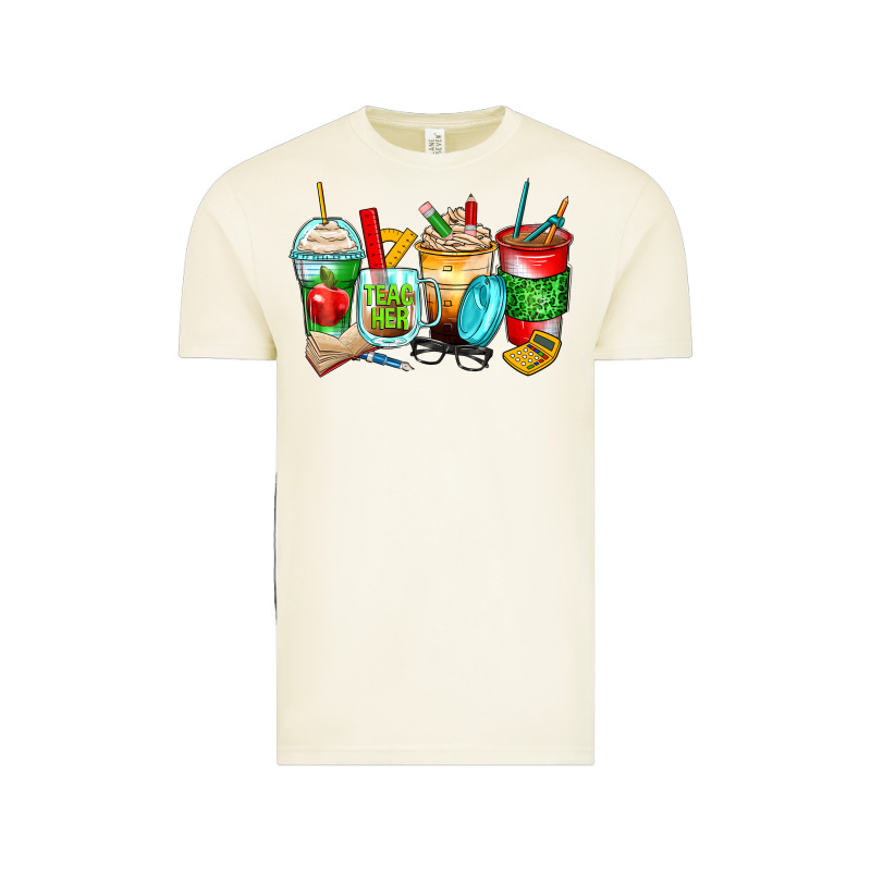 Teacher Coffee Cups Vintage Tee by Zillion Design Studio | Teevron