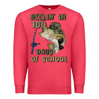 Cardinal reelin' in 100 days of school Premium Sweatshirt - MaliasSmallBusiness
