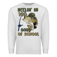 Oatmeal Heather reelin' in 100 days of school Premium Sweatshirt - MaliasSmallBusiness