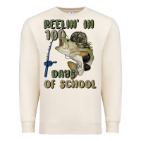 Sandshell reelin' in 100 days of school Premium Sweatshirt - MaliasSmallBusiness