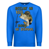True Royal reelin' in 100 days of school Premium Sweatshirt - MaliasSmallBusiness