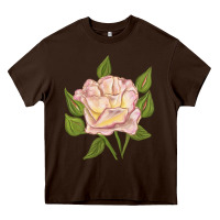 Chocolate Brown Life Of The Party Rose Heavy Core Tee - LillyAllenDesigns