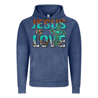 Vintage Denim jesus is love Vintage Hoodie - texasbilliewilder