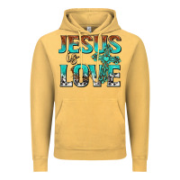 Vintage Mustard jesus is love Vintage Hoodie - texasbilliewilder