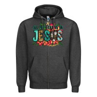 Charcoal Heather all my hope is in jesus Zipper Hoodie - Jasminsmagicworld