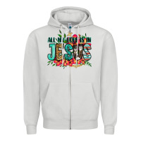 Dove Grey all my hope is in jesus Zipper Hoodie - Jasminsmagicworld