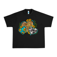 Black leopard cowhide hearts Urban Heavy Tee - Zillion Design Studio