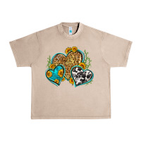 French Oak leopard cowhide hearts Urban Heavy Tee - Zillion Design Studio