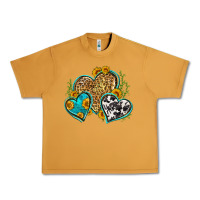 Peanut Butter leopard cowhide hearts Urban Heavy Tee - Zillion Design Studio