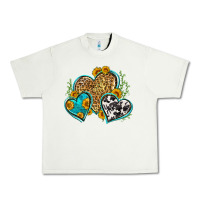 Pistachio leopard cowhide hearts Urban Heavy Tee - Zillion Design Studio
