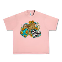 Salmon leopard cowhide hearts Urban Heavy Tee - Zillion Design Studio