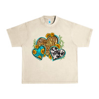Sandshell leopard cowhide hearts Urban Heavy Tee - Zillion Design Studio