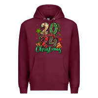 Burgundy 2024 family christmas Premium Hoodie - MaliasSmallBusiness