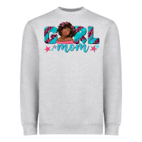 Heather Grey girl mom afro black girl Heavyweight Sweatshirt - texasbilliewilder