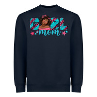 Navy girl mom afro black girl Heavyweight Sweatshirt - texasbilliewilder