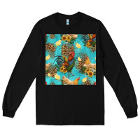 Black poultry animals seamless pattern Long Sleeve Tee - HRA Design Shop