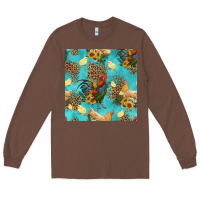 Chestnut poultry animals seamless pattern Long Sleeve Tee - HRA Design Shop