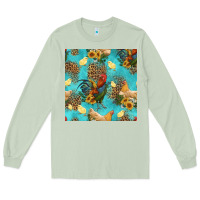 Matcha poultry animals seamless pattern Long Sleeve Tee - HRA Design Shop