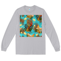 Moon Dust poultry animals seamless pattern Long Sleeve Tee - HRA Design Shop