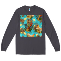 Smoke poultry animals seamless pattern Long Sleeve Tee - HRA Design Shop