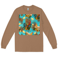 Toasted Coconut poultry animals seamless pattern Long Sleeve Tee - HRA Design Shop