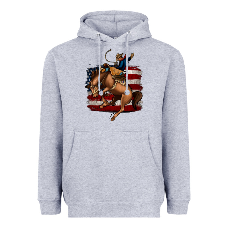 Bucking Bronco Heavyweight Hoodie by Jasminsmagicworld | Teevron